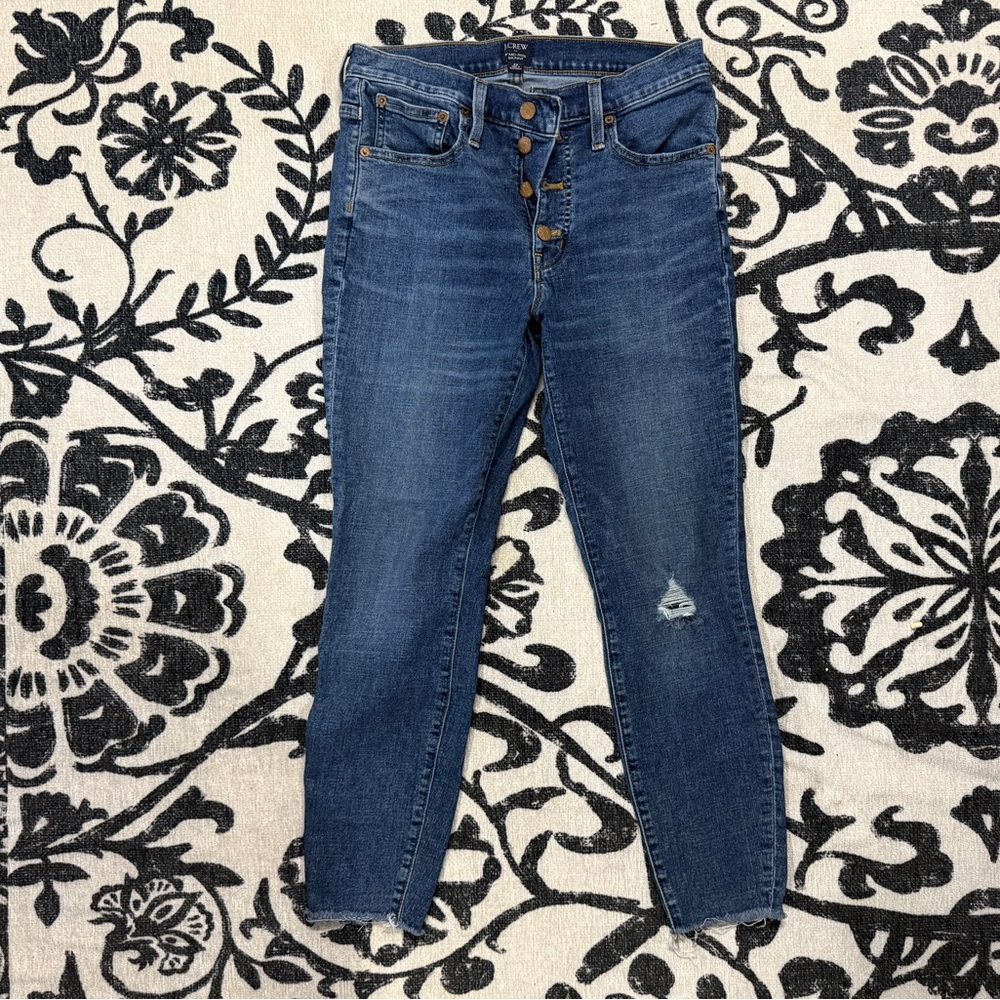 J Crew 8” mid-rise skinny button fly Women's Jeans